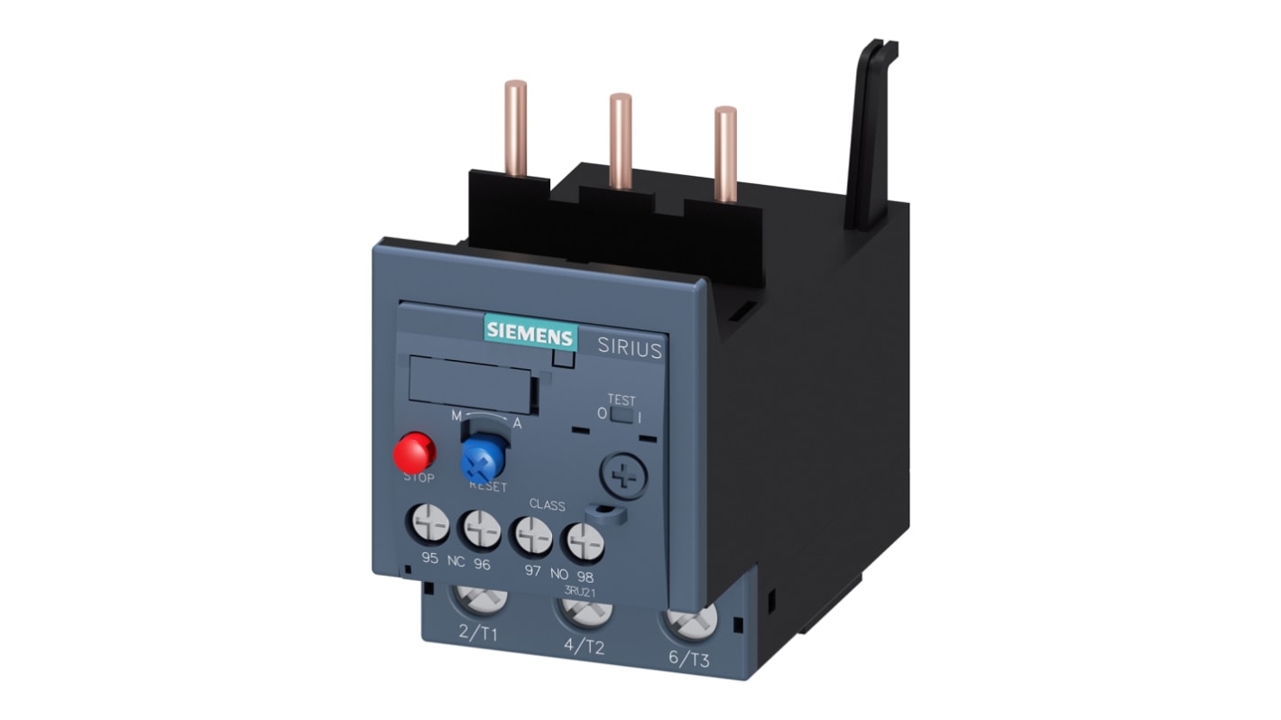 Siemens 3RU2 Overload Relay 1NO + 1NC, 45 A F.L.C, 45 A Contact Rating, 3P, SIRIUS Innovation