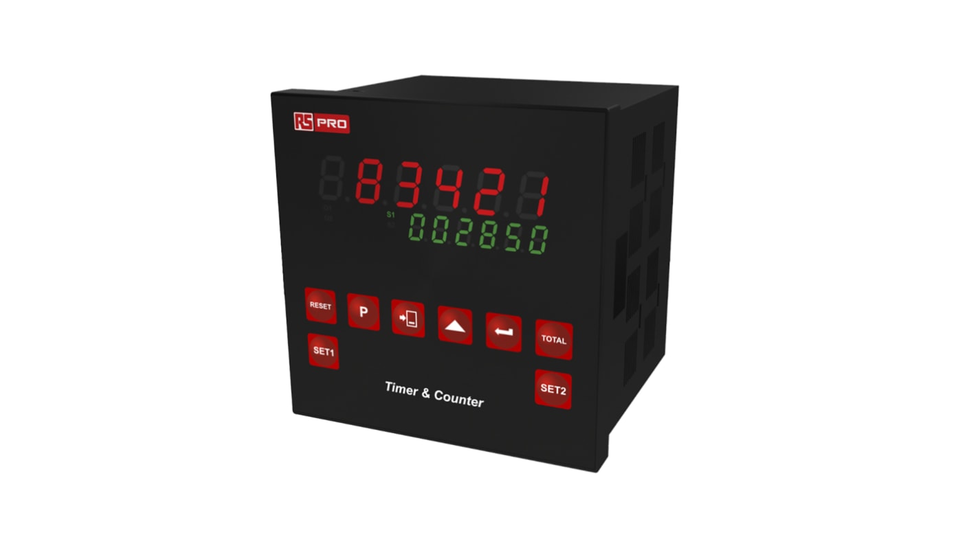 RS PRO, 6 cifret Tæller med Lysdiode Display, Forsyning: 24 V ac/dc