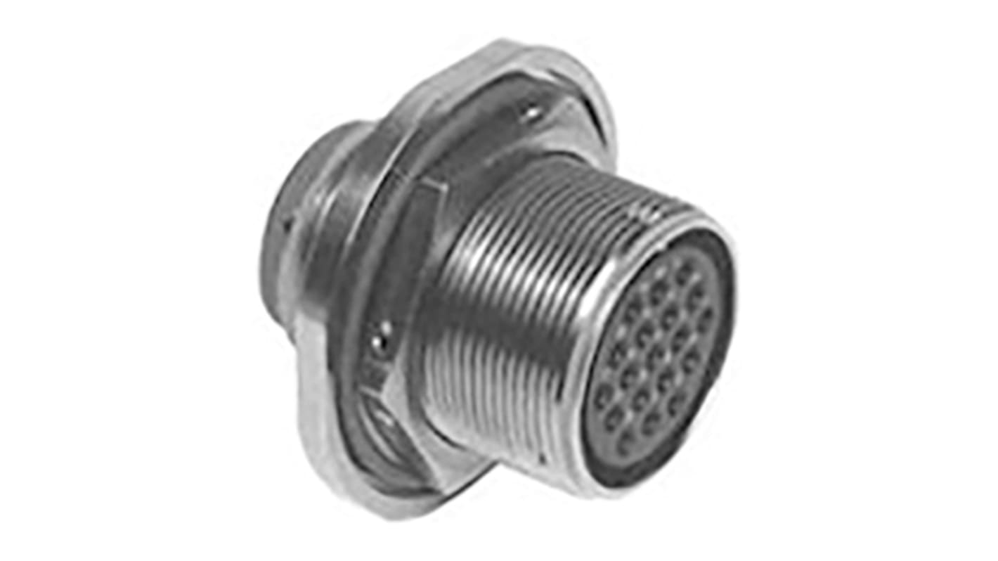 Amphenol Aerospace, MS 6 Way Jam Nut MIL Spec Circular Connector Receptacle, Pin Contacts,Shell Size 20, Threaded,