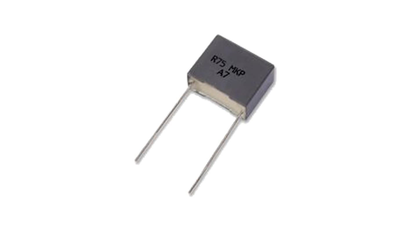 Condensador de película KEMET, 1μF, ±5%, 220 V ac, 400 V dc, Montaje en orificio pasante