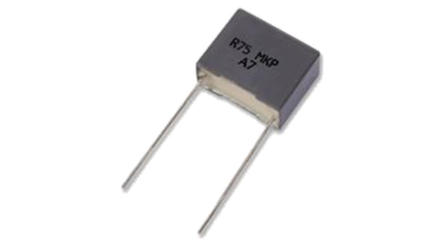 KEMET R75 Metallised Polypropylene Film Capacitor, 250 V ac, 630 V dc, ±5%, 470nF, Through Hole