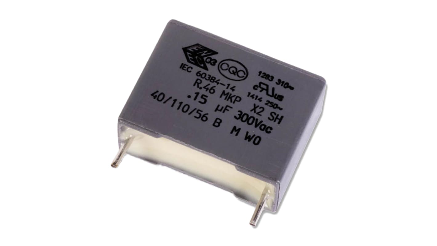 KEMET R46 Metallised Polypropylene Film Capacitor, 310V ac, ±10%, 1μF, Through Hole