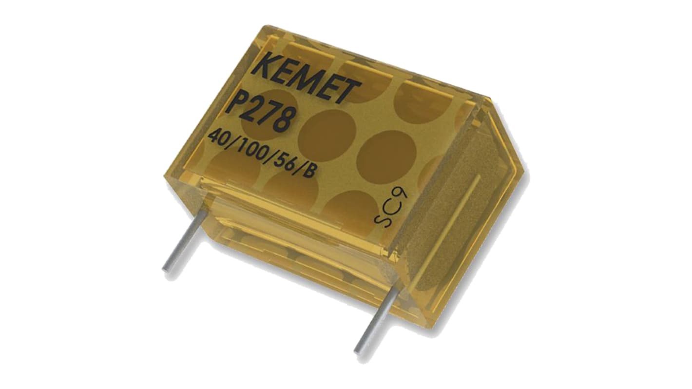 KEMET P278 Paper Capacitor, 480V ac, ±20%, 1nF, Through Hole