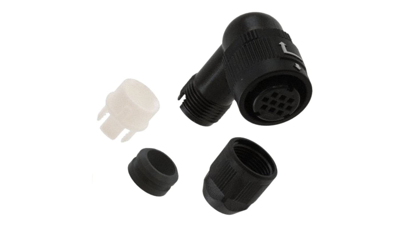 Hirose Circular Connector, 10 Contacts, Cable Mount, Miniature Connector, Plug, Female, IP67, IP68, HR34B Series