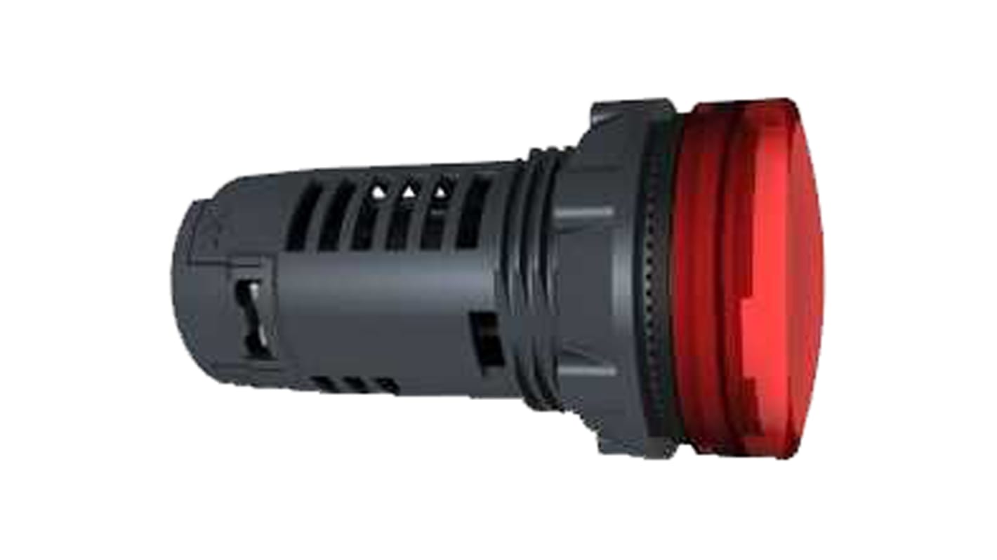 Voyant lumineux complet LED universelle Schneider Electric Rouge 110 V ac, 120V c.a., Ø découpe 22mm, Montage panneau,