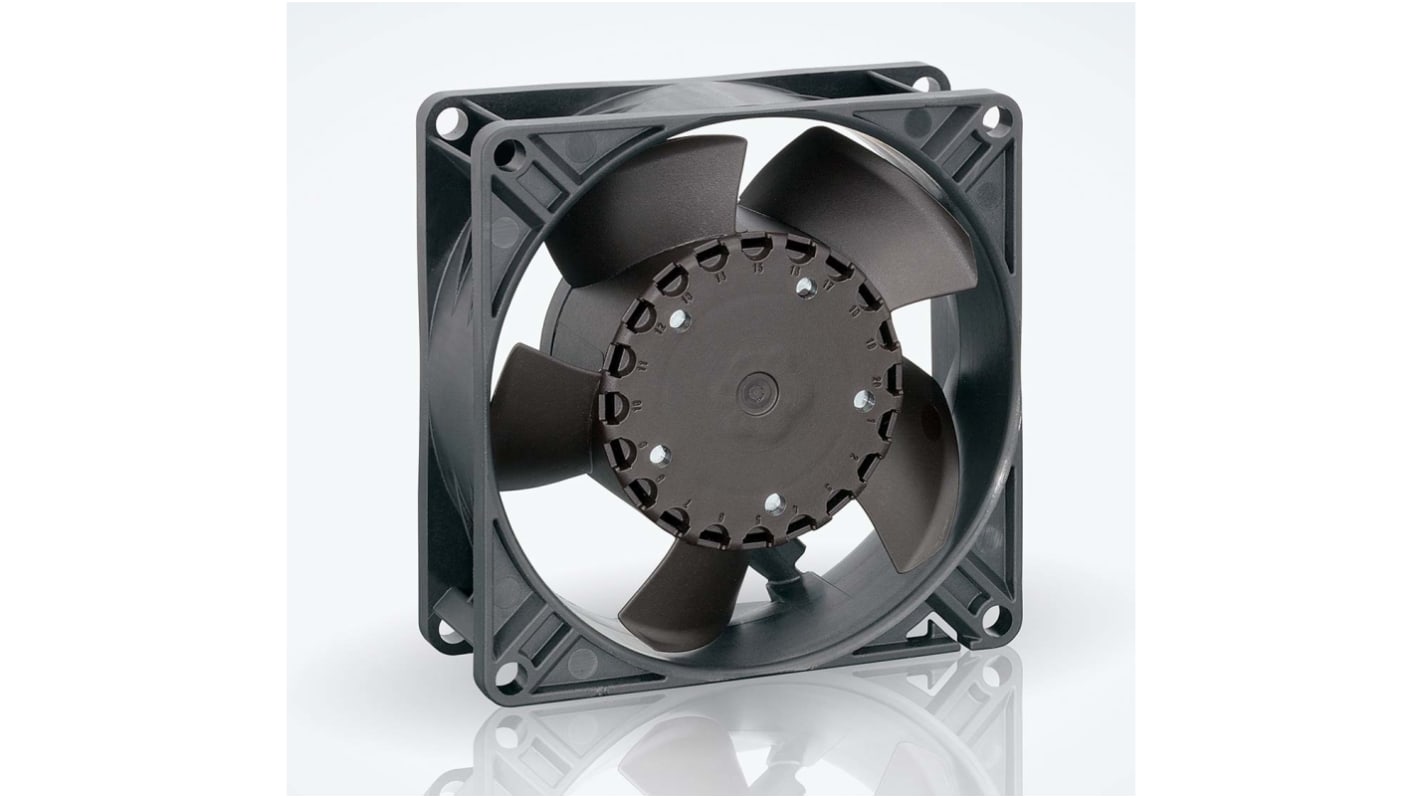 Ventilador Axial ebm-papst 3300 N - S-Panther de 92 x 92 x 32mm, 12 V dc, 2W, 2650rpm, caudal 80m³/h, 35dB, IP20