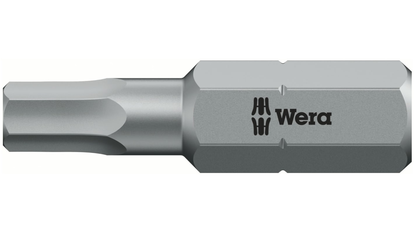 Wera Hexagon Screwdriver Bit, 2.5 mm Tip