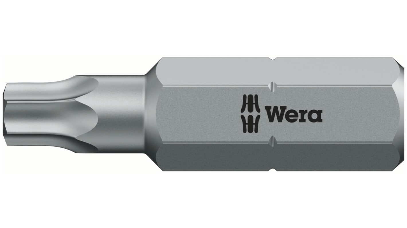 Wera Torx Screwdriver Bit, T6 Tip, 25 mm Overall