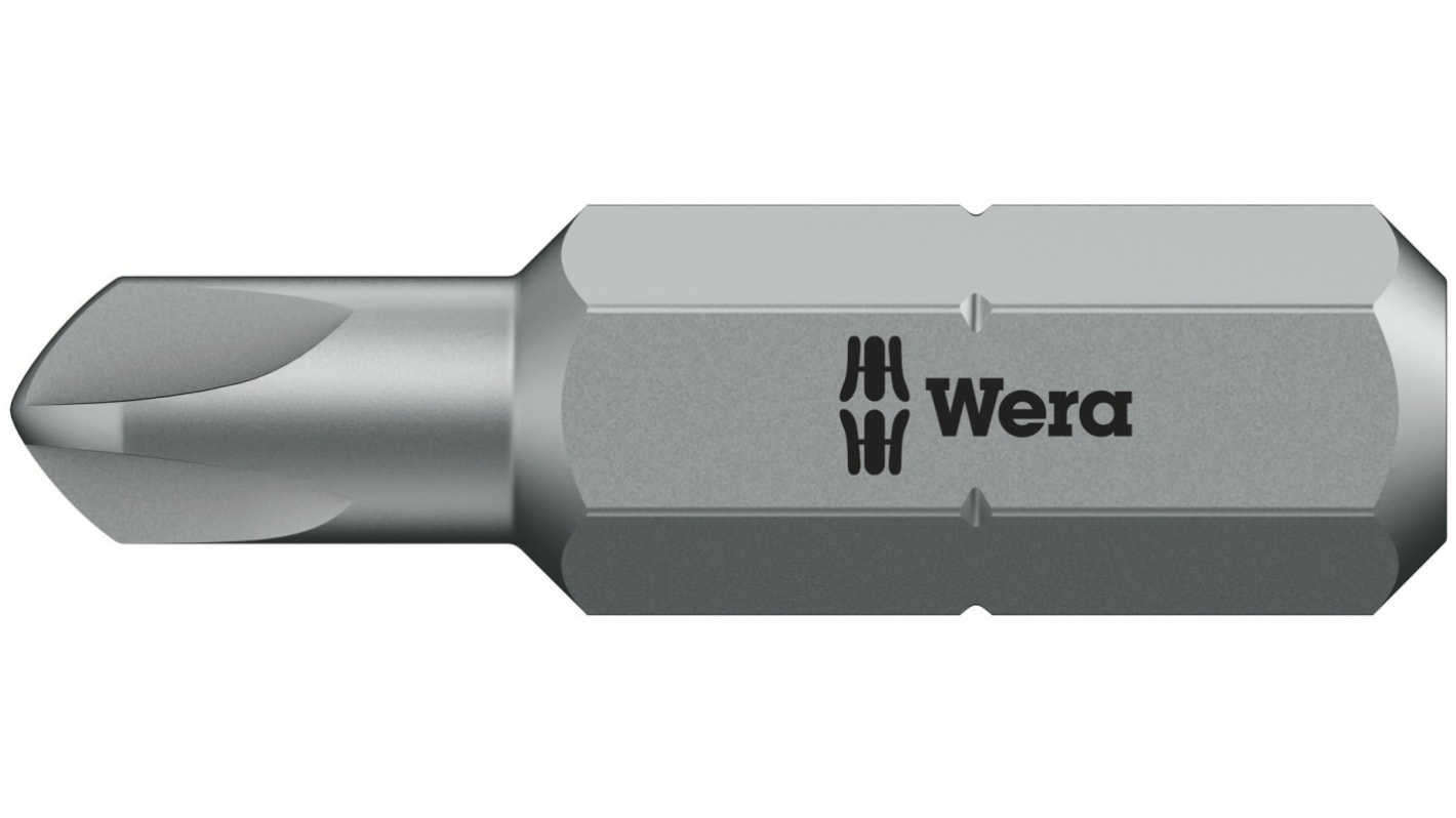 Wera Torq-Set Screwdriver Bit, TQ10 Tip, 1/4 in Drive, Hexagon Drive, 25 mm Overall