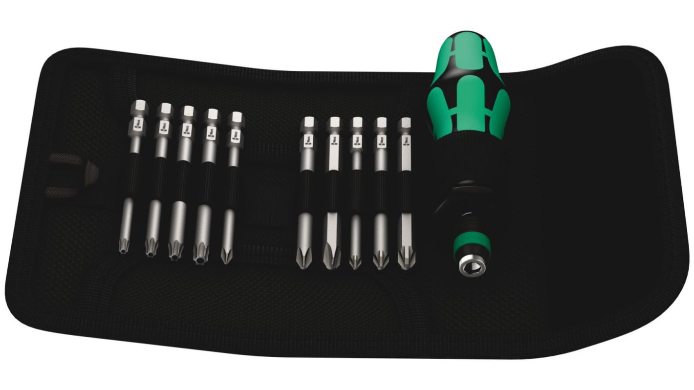 Wera Hexagon; Phillips; Pozidriv; Torx Interchangeable Screwdriver Set, 11-Piece