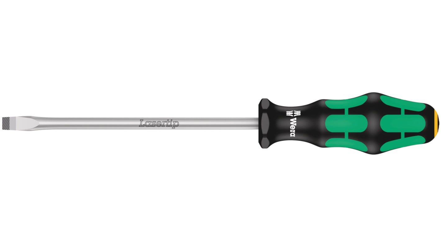 Wera Slotted  Screwdriver, 7 mm Tip, 150 mm Blade, 255 mm Overall