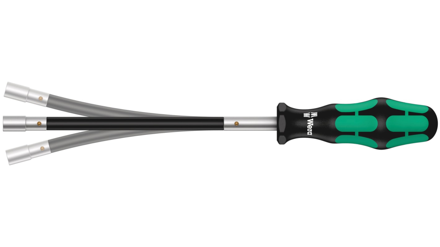 Wera 6 mm Flexibel Sechskant Steckschlüssel-Schraubendreher, Länge 265 mm / Klinge 167 mm