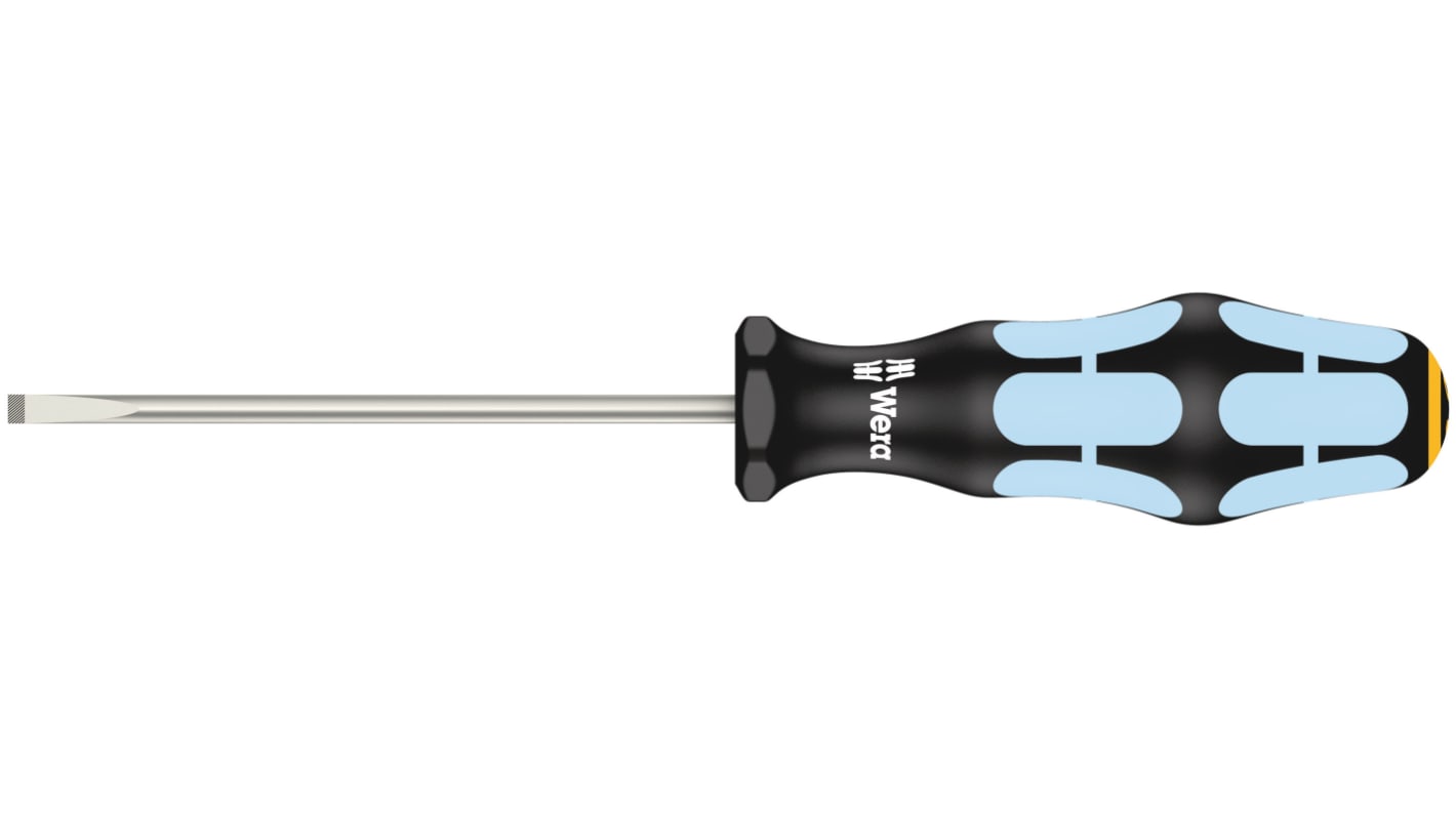 Wera Flat, 4 mm Tip, 100 mm Blade, 198 mm Overall