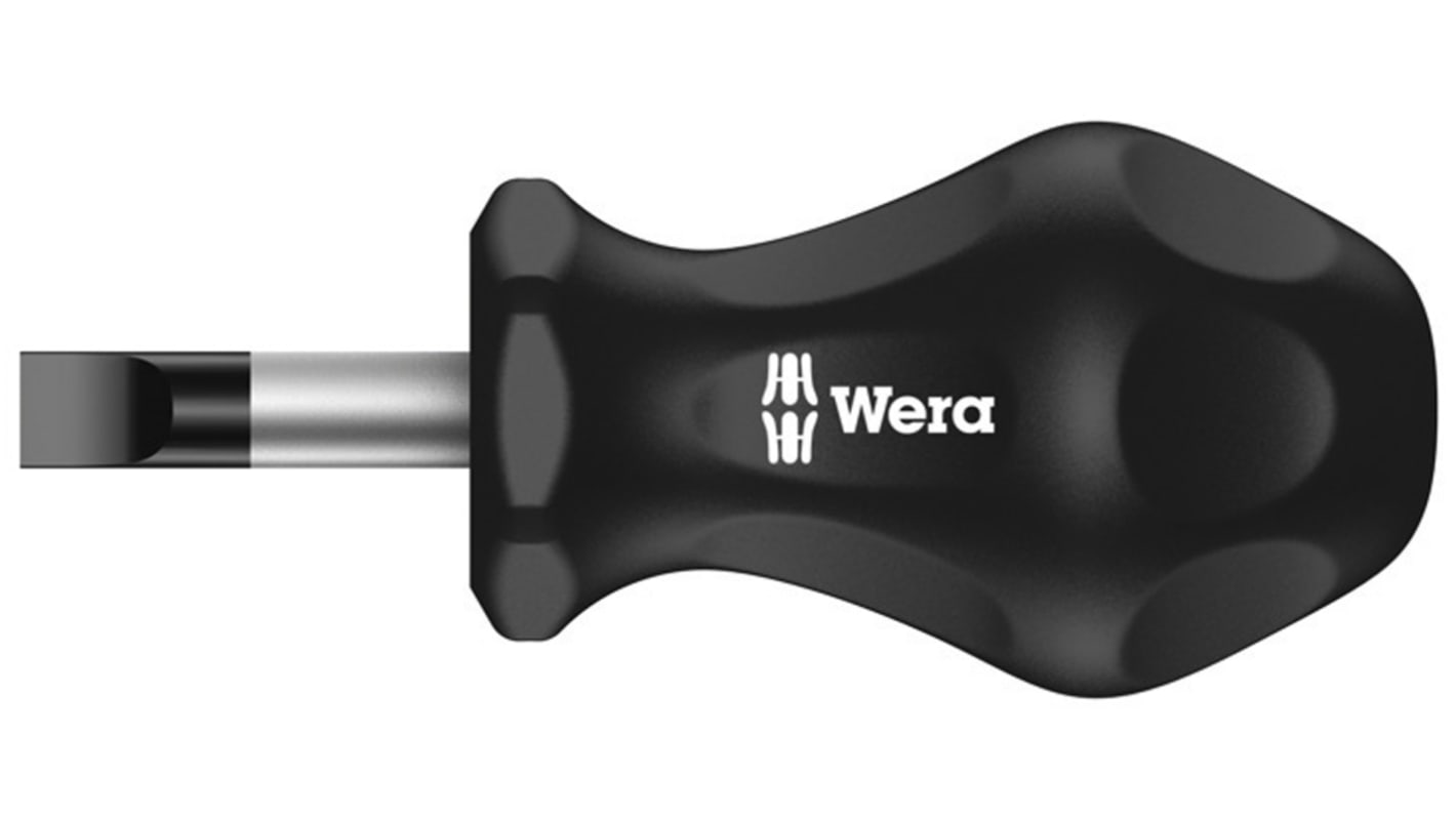 Wera Flat Screwdriver, 4 mm Tip, 25 mm Blade, 79 mm Overall