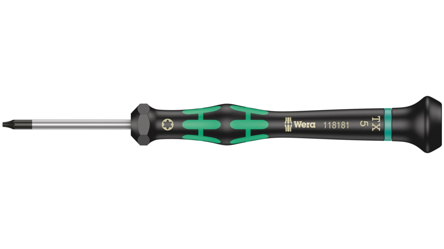 05118181001 Wera Torx Precision Screwdriver, T5 Tip, 40 mm Blade, 137
