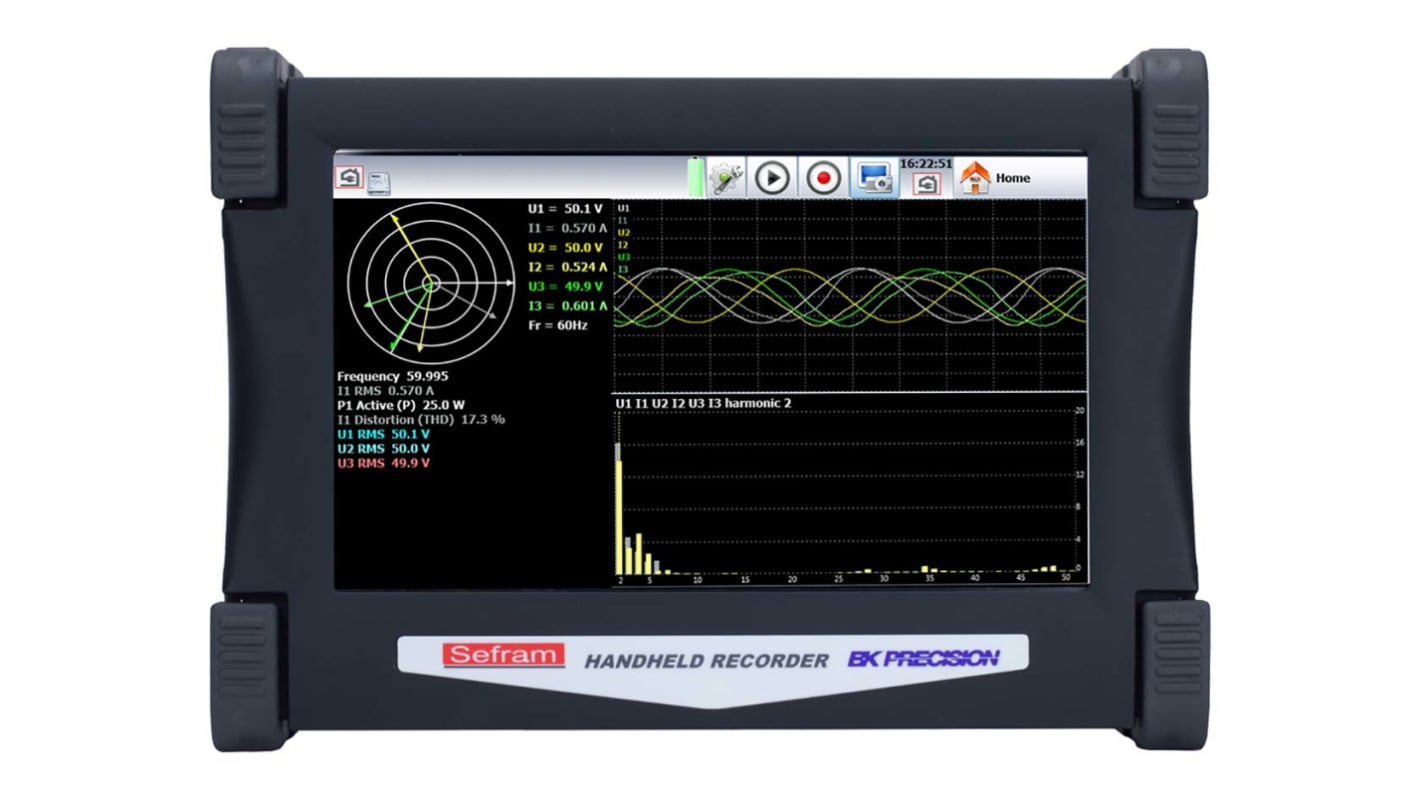 Sefram 1Msps 4-Kanal Datenlogger, Ethernet, USB-Anschluss, Analog, Digital-Eingang, Batterie-, Netzbetrieb, 14 Bit