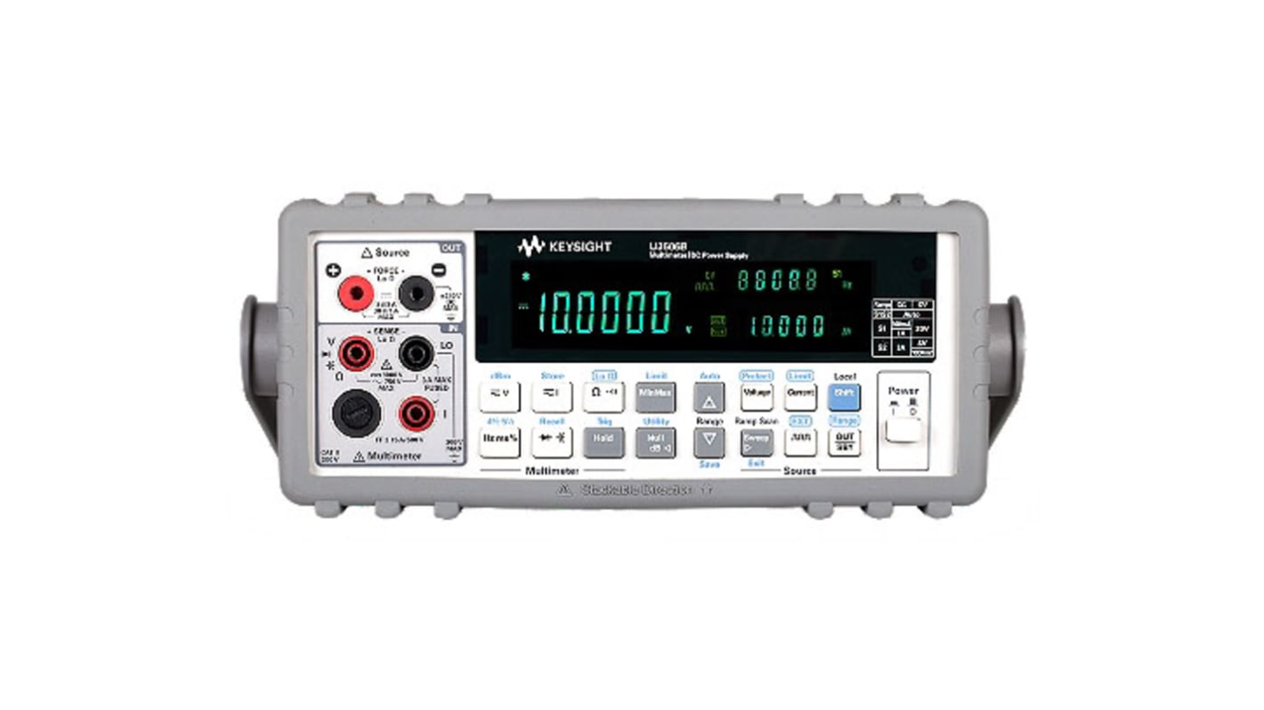 Multímetro de banco Keysight Technologies U3606B, calibrado UKAS, 750V ac/1000V dc, 3A ac/3A dc, TRMS, CAT I, CAT II