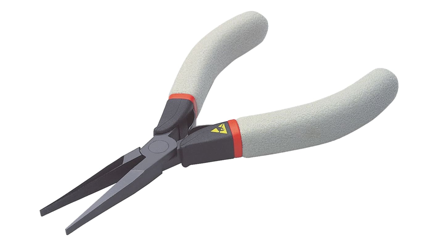 Facom Long Nose Pliers, 135 mm Overall, Straight Tip, 35mm Jaw, ESD