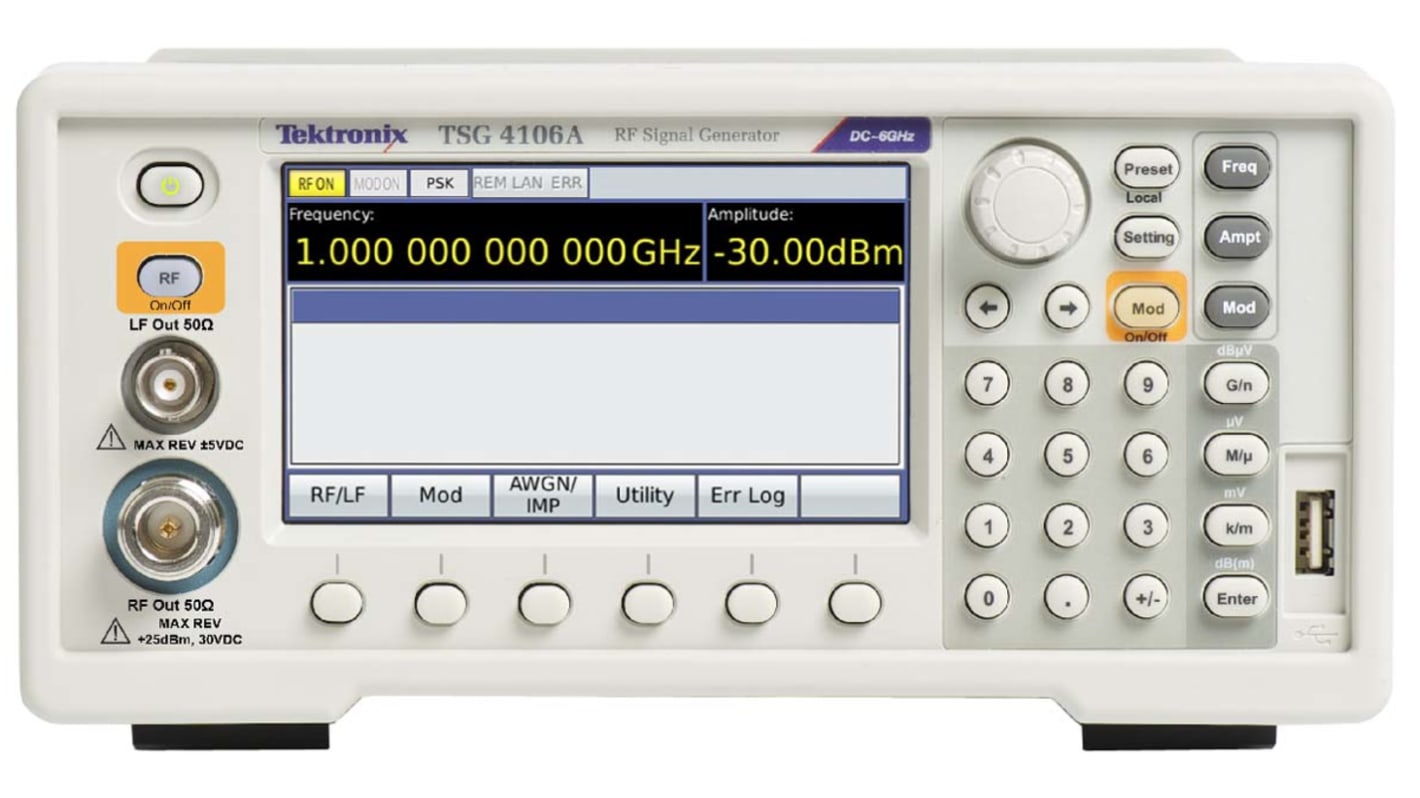 Tektronix funkciógenerátor TSG4102A M01, dig. frekvencia, -130dB, 347 x 216 x 114mm, Ethernet, GPIB, RS232, USB