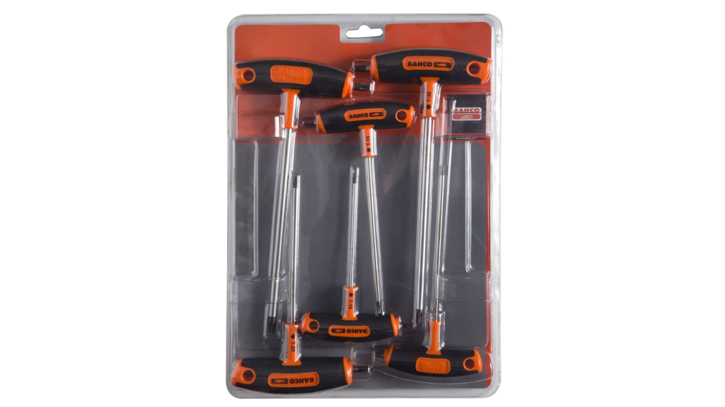 Bahco 6-Piece Torx Key Set, T Shape, Long Arm