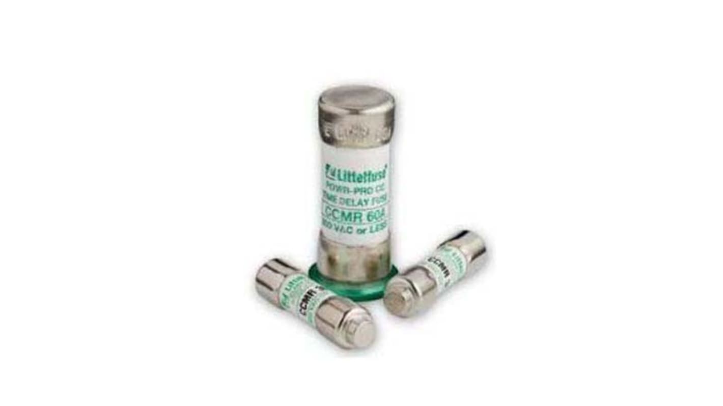 Fusible de cartucho Littelfuse, serie CCMR, 250 V dc, 600V ac, 10A, 10 x 38mm, acción retardada