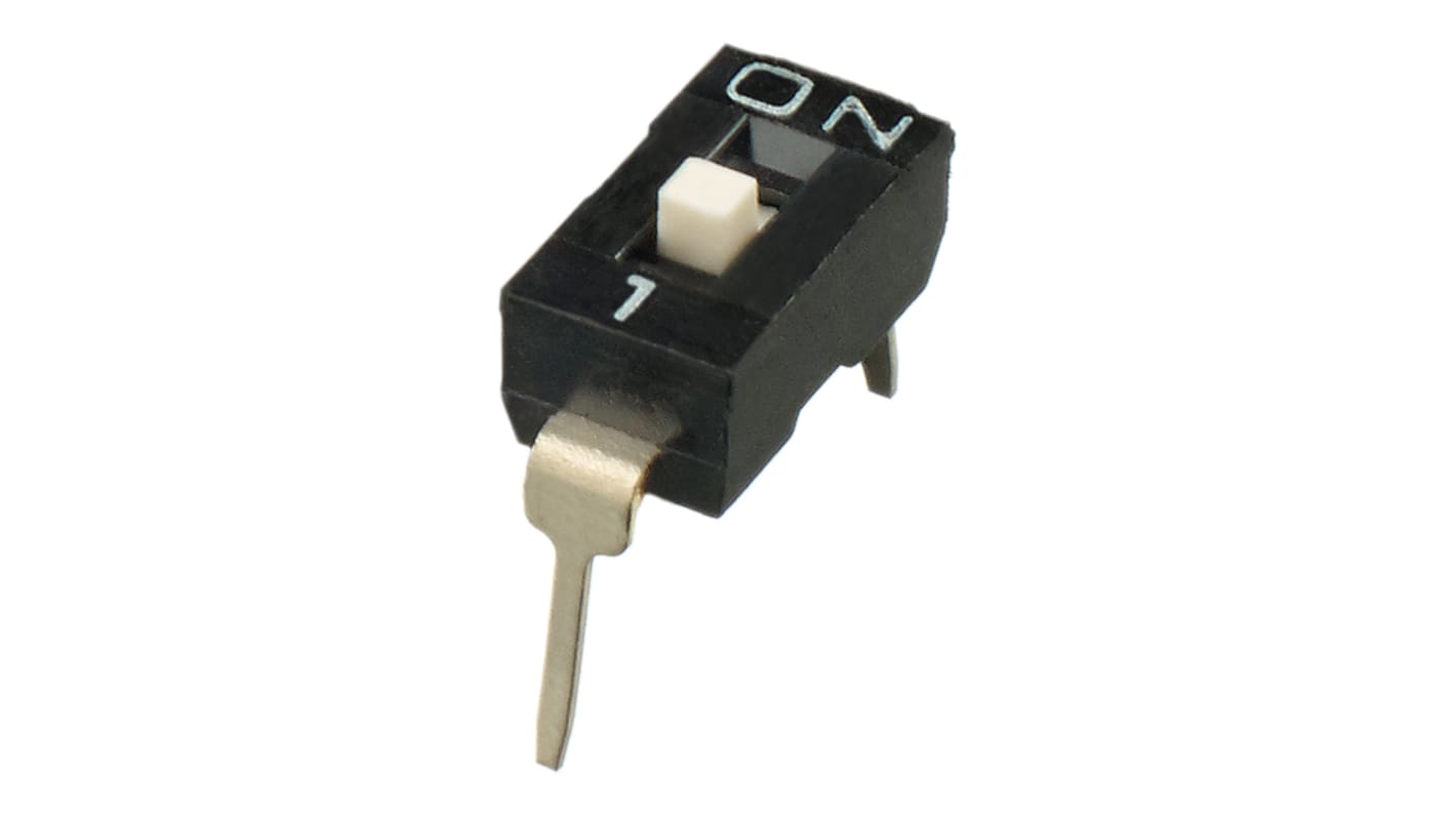 APEM 1 Way Through Hole DIP Switch SPST, Raised Actuator Slide Actuator