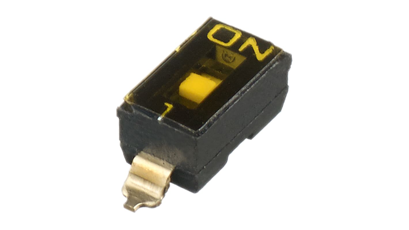 APEM 1 Way Surface Mount DIP Switch SPST, Recessed Actuator Slide Actuator