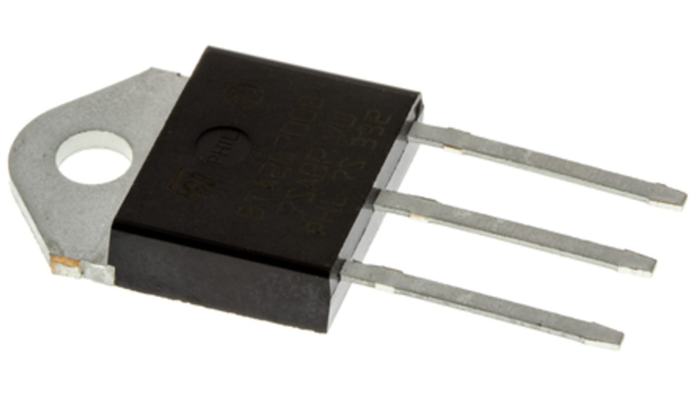 STMicroelectronics Through Hole, 3-pin, TRIAC, 600V, Gate Trigger 1.3V 600V