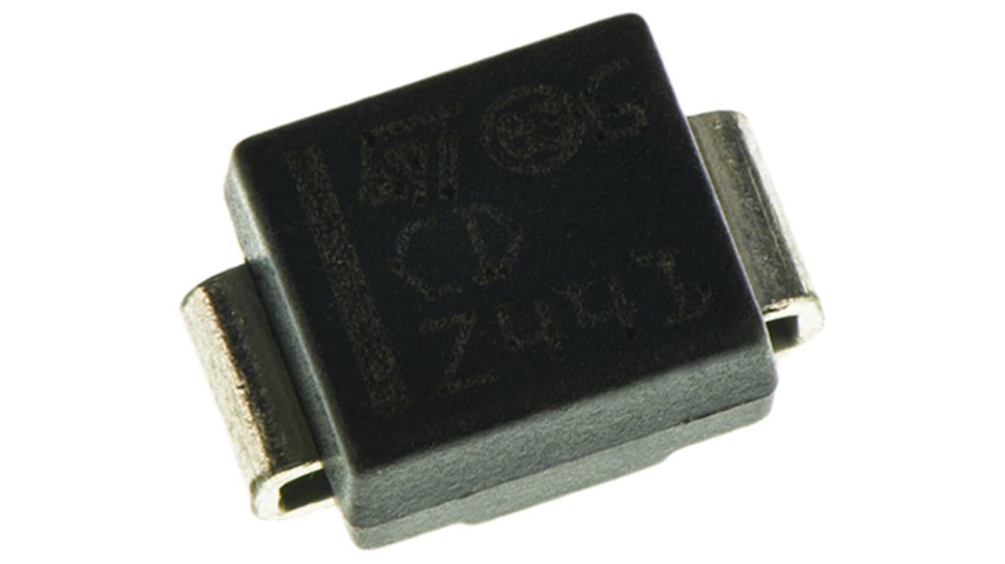 STMicroelectronics TVS-Diode Bi-Directional Einfach 178V 94V min., 2-Pin, SMD 85V max DO-214AA (SMB)