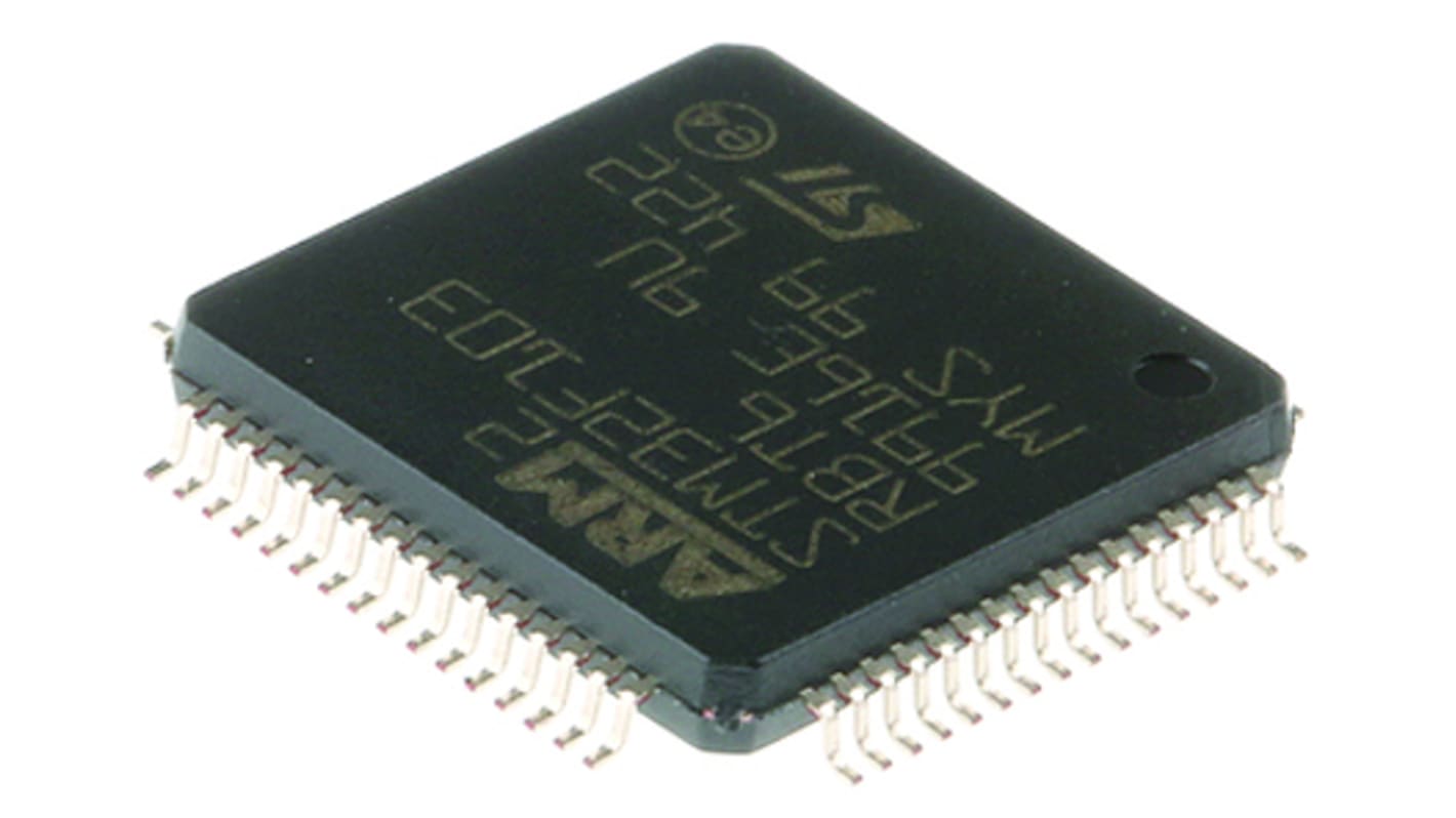 STMicroelectronics Mikrovezérlő ST7, 64-tüskés LQFP, 2,048 kB RAM, 8bit