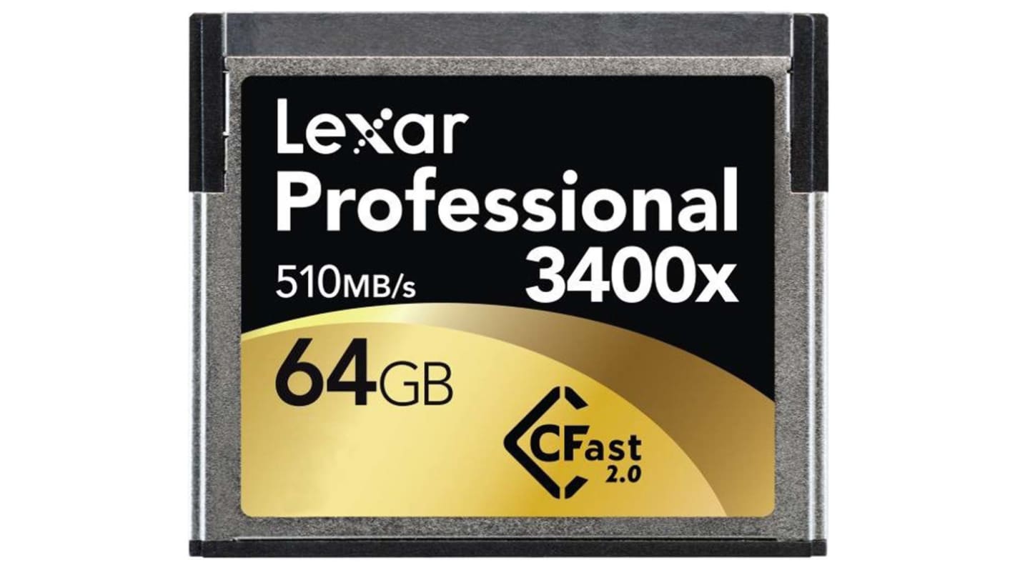 Carte Compact Flash Lexar CFast 64 Go Connecteurs professionnels