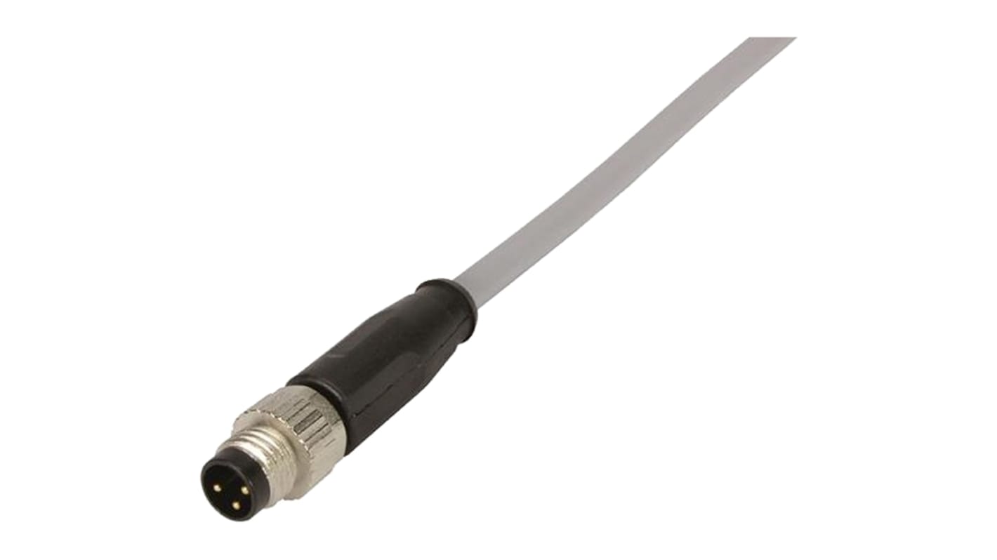 HARTING Straight Male 3 way M8 to Unterminated Sensor Actuator Cable, 5m