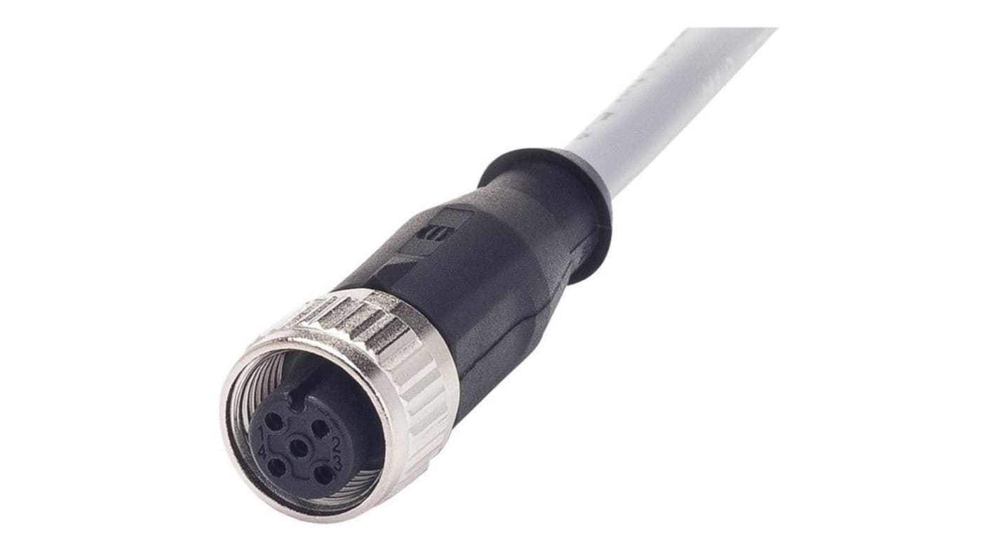 Cable de conexión HARTING, con. A M8 Hembra, 3 polos, con. B Sin terminación, cod.: A, long. 10m, IP67