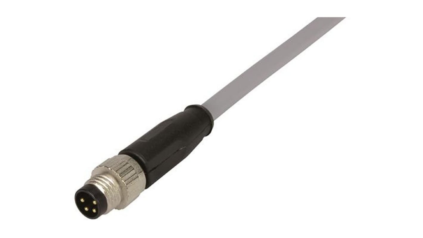 HARTING Straight Male 4 way M8 to Unterminated Sensor Actuator Cable, 1m