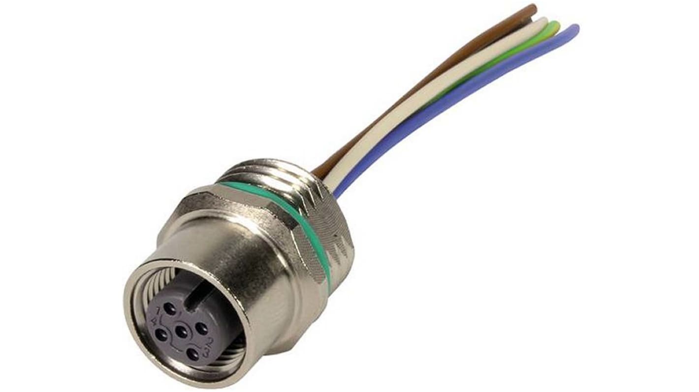 Cable de conexión HARTING, con. A M12 Hembra, 5 polos, con. B Sin terminación, cod.: A, long. 500mm, IP67