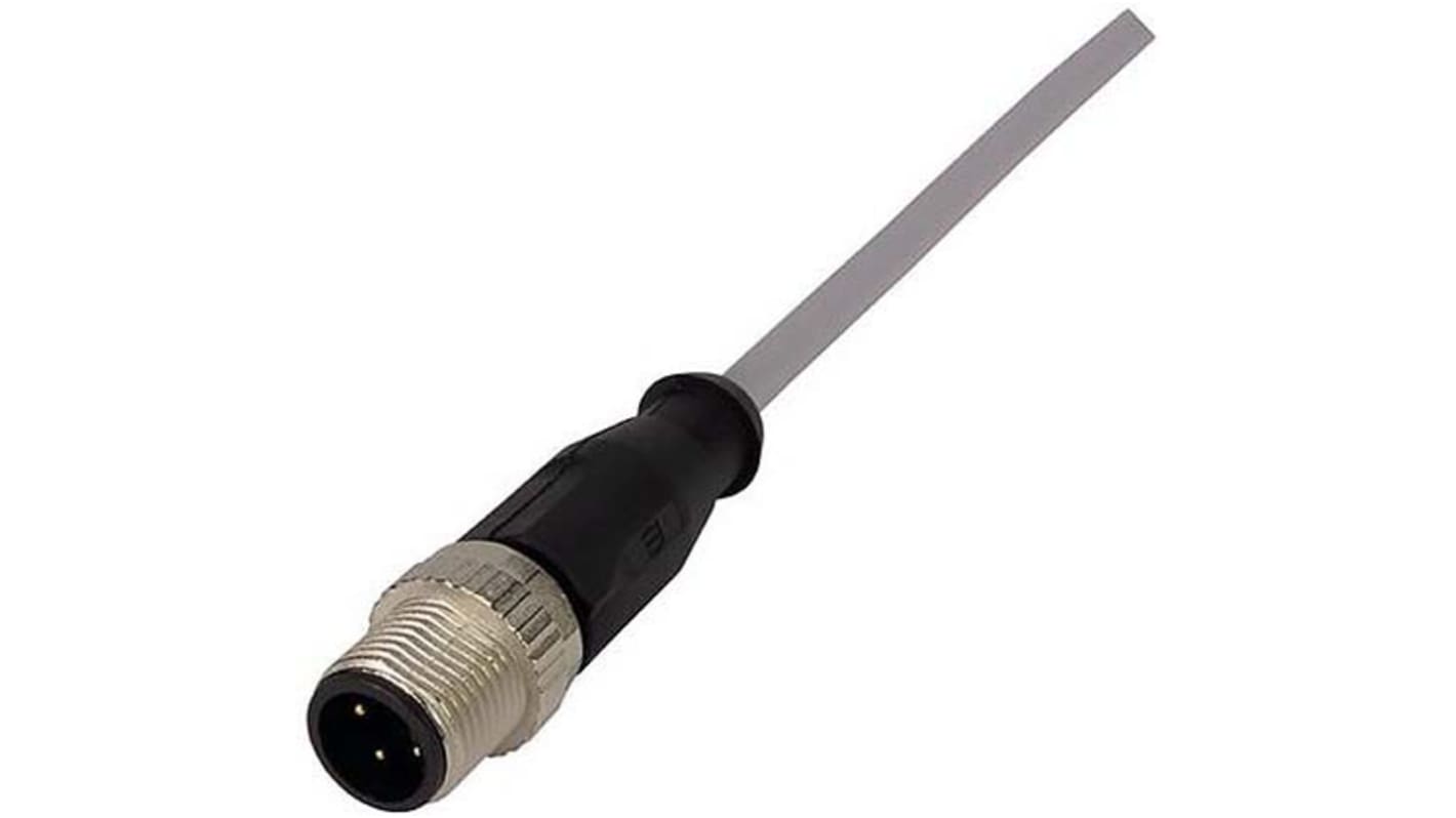 Harting Straight Male 4 way M12 to Unterminated Sensor Actuator Cable, 1m