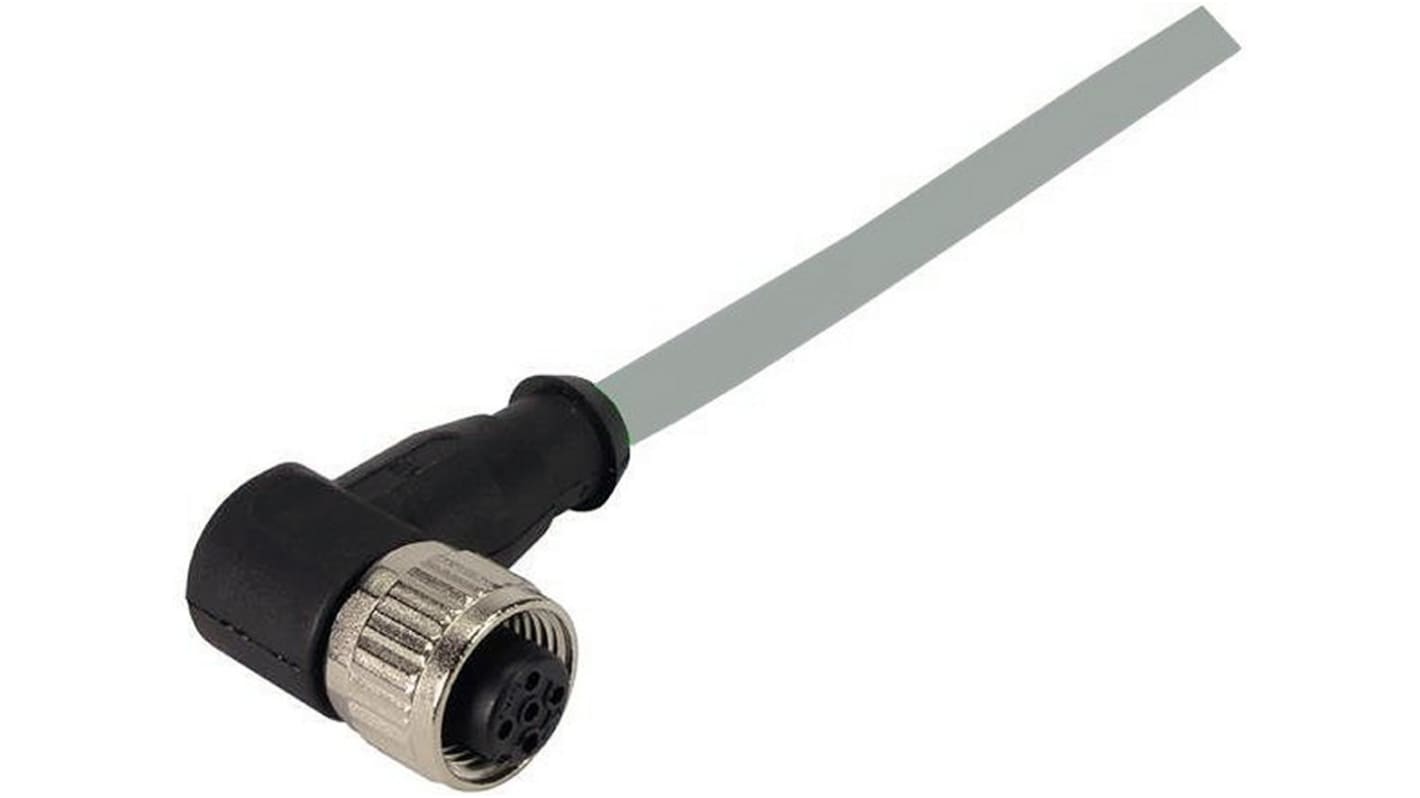 Harting Female 4 way M12 to Unterminated Sensor Actuator Cable, 5m