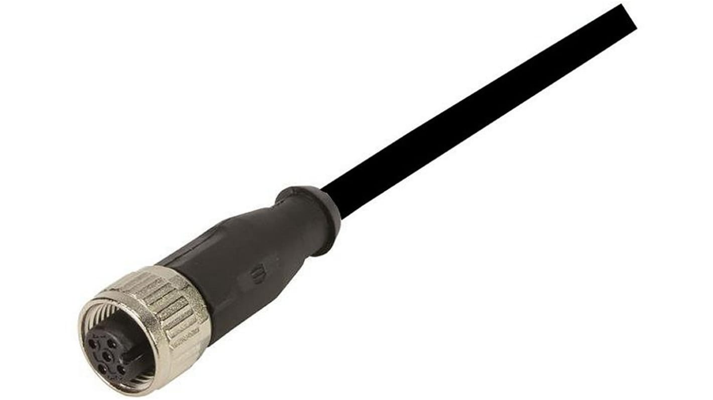 Cable de conexión HARTING, con. A M12 Hembra, 4 polos, con. B Sin terminación, cod.: A, long. 1m, IP67