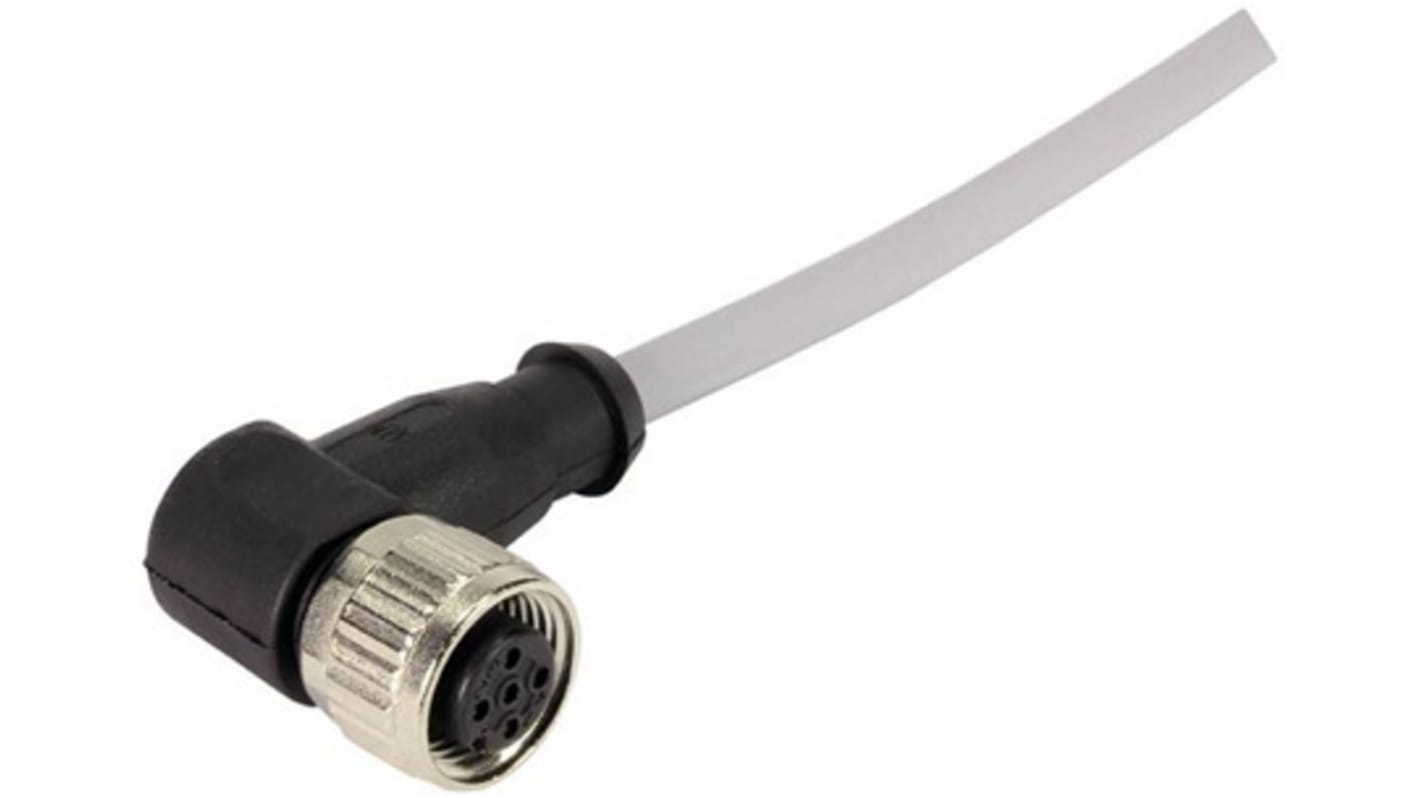 Cable de conexión HARTING, con. A M12 Hembra, 5 polos, con. B Sin terminación, cod.: A, long. 1m, IP67