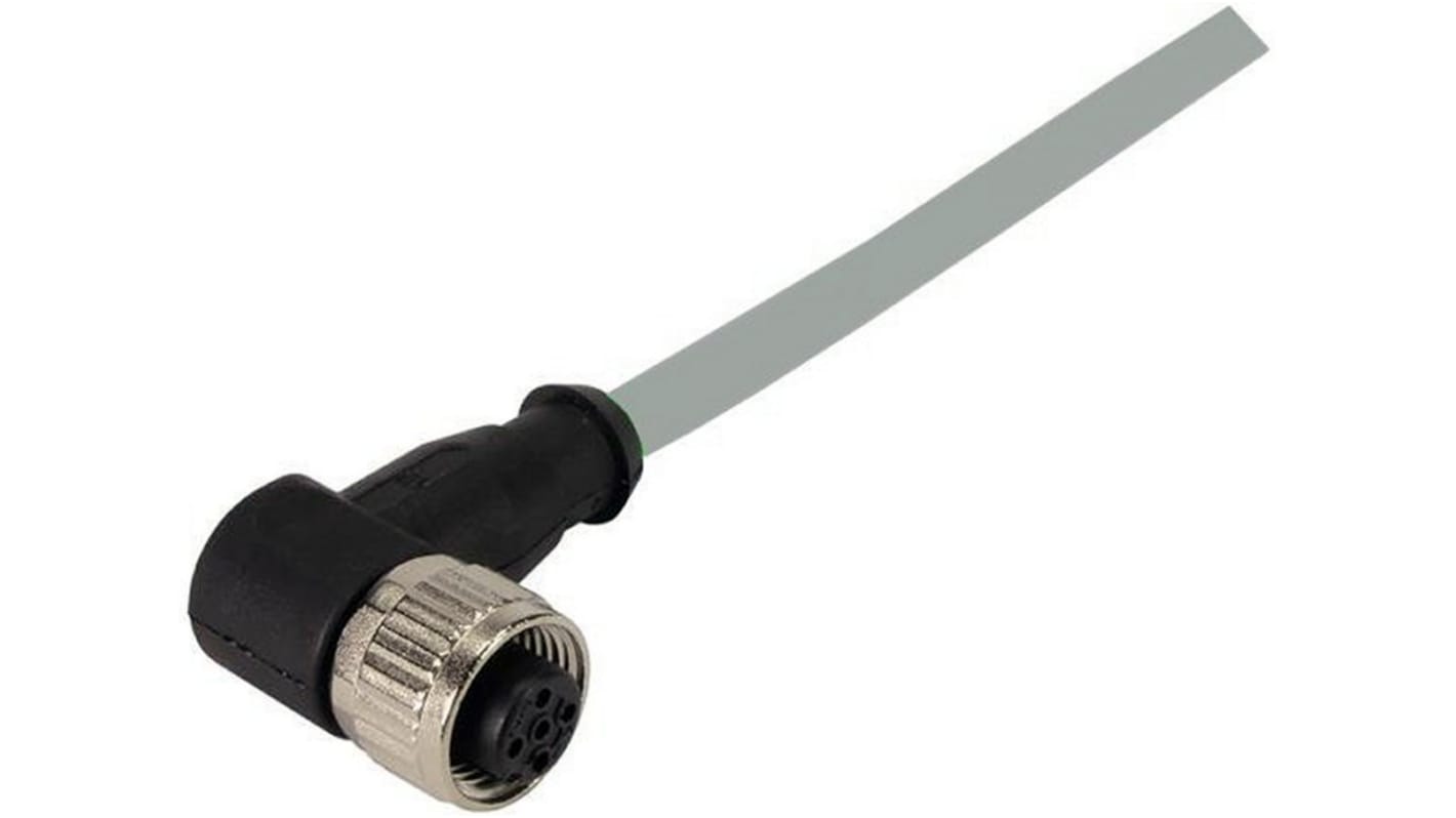 Cable de conexión HARTING, con. A M12 Hembra, 5 polos, con. B Sin terminación, cod.: A, long. 10m, IP67