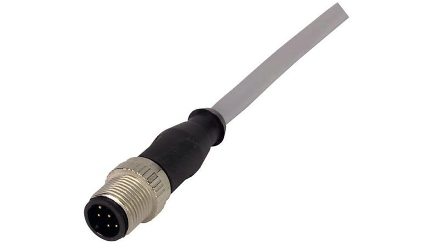 Harting Straight Male 8 way M12 to Unterminated Sensor Actuator Cable, 1m