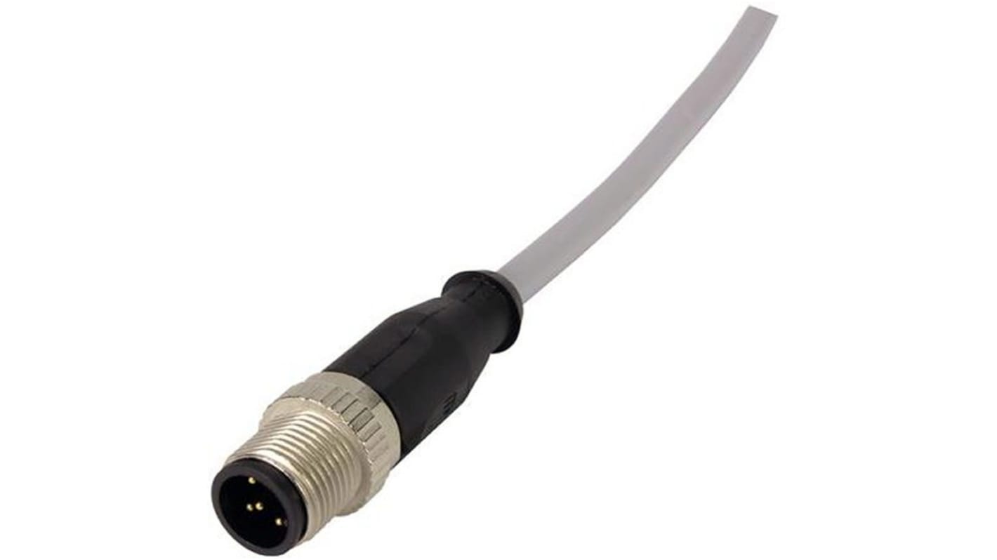 Harting Straight Female 4 way M12 to Straight Male 4 way M12 Sensor Actuator Cable, 1m