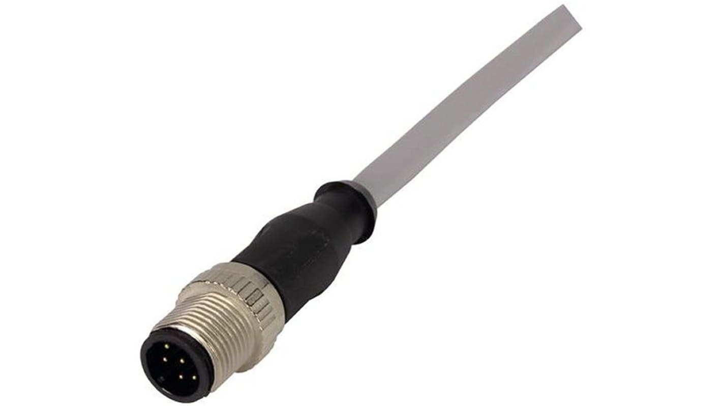 Cable de conexión HARTING, con. A M12 Hembra, 8 polos, con. B M12 Macho, 8 polos, cod.: A, long. 5m, IP67