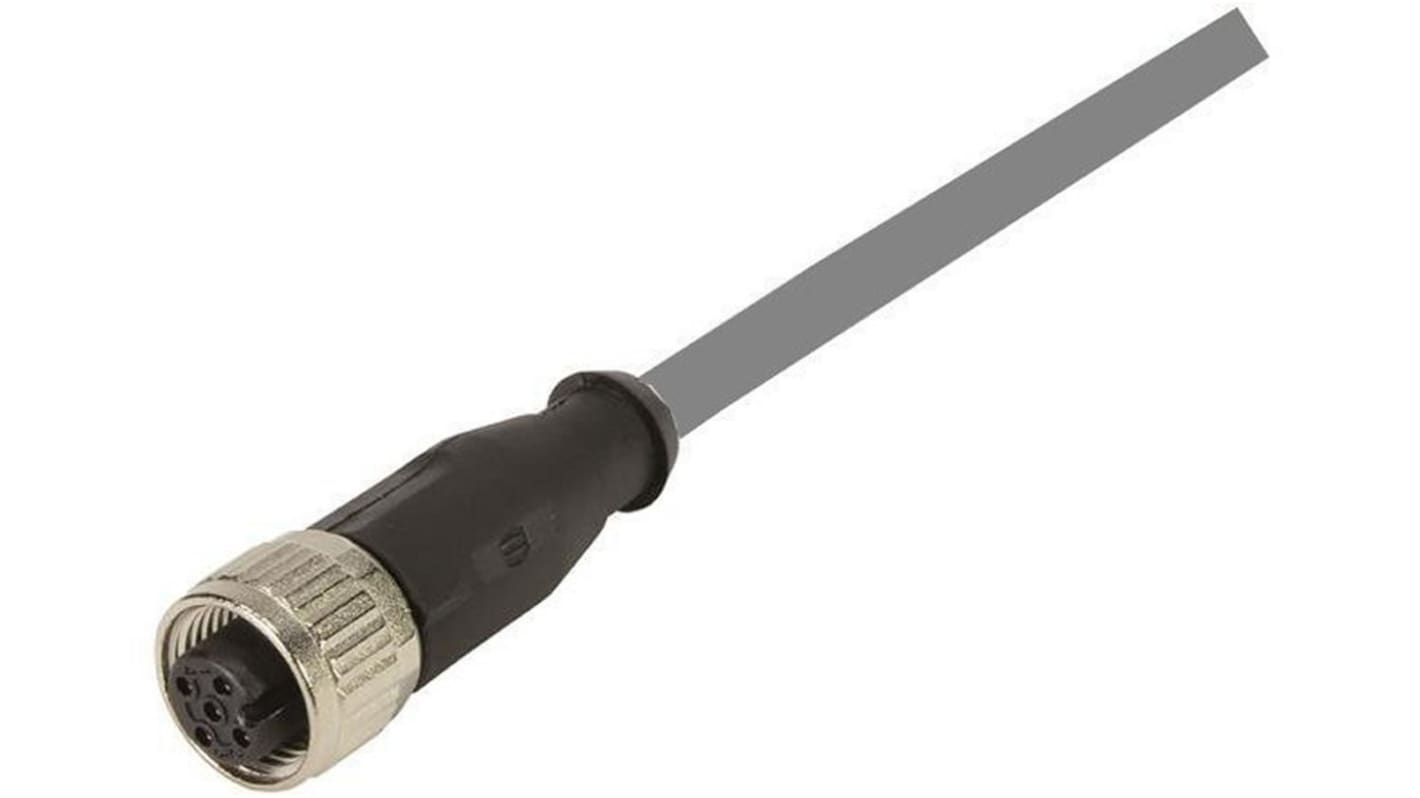 Cable de conexión HARTING, con. A M12 Hembra, 12 polos, con. B M12 Macho, 12 polos, cod.: A, long. 1m, IP67