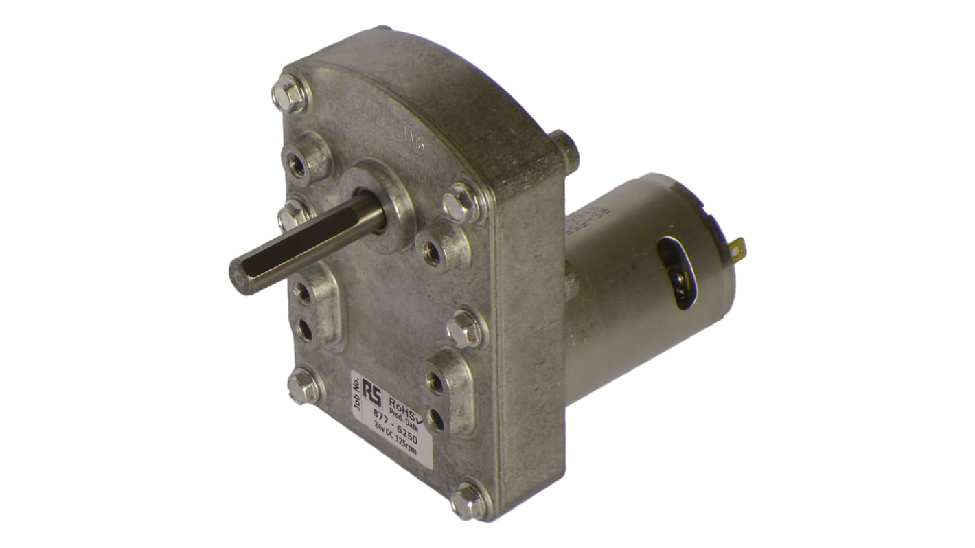 Mellor Electric Brushed Geared DC Geared Motor, 24 V dc, 67 Ncm, 125 rpm, 8mm Shaft Diameter