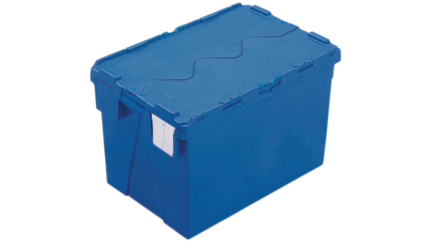 Schoeller Allibert 70L Blue PP Large Folding Crate, 400mm x 600mm x 400mm