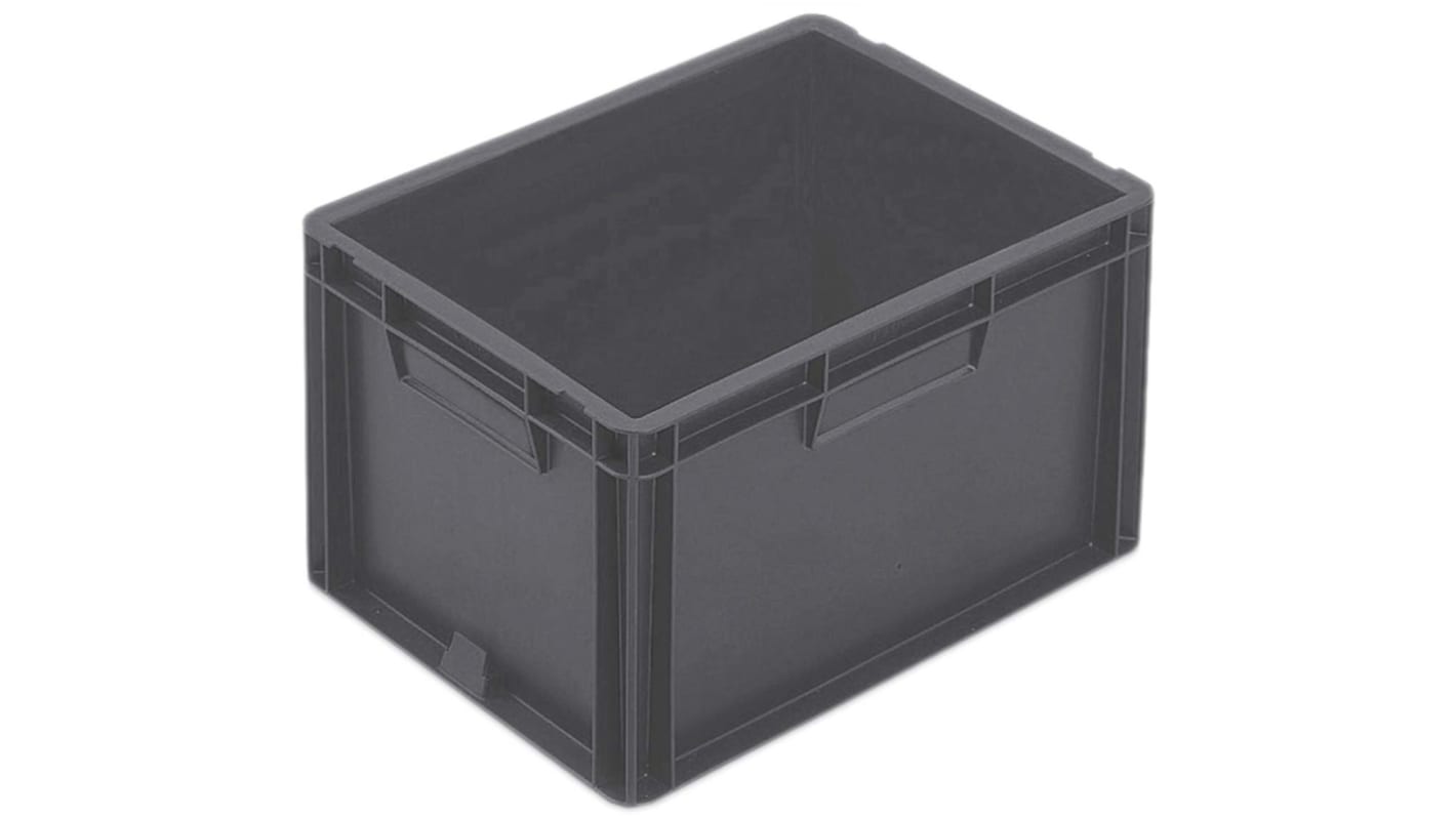 Schoeller Allibert 20L Grey Medium Stacking Container, 235mm x 400mm x 300mm