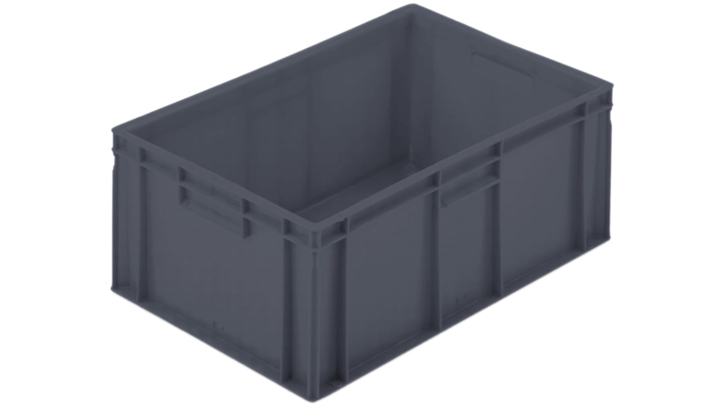 Schoeller Allibert 45L Grey Large Stacking Container, 235mm x 600mm x 400mm