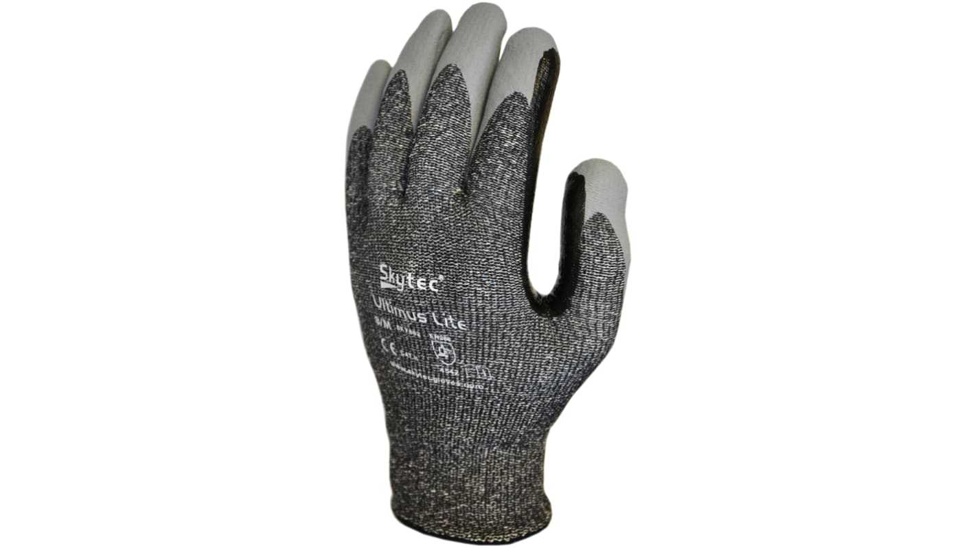 Skytec Grey Glass Fibre, HPPE Cut Resistant Work Gloves, Size 10, Nitrile Coating