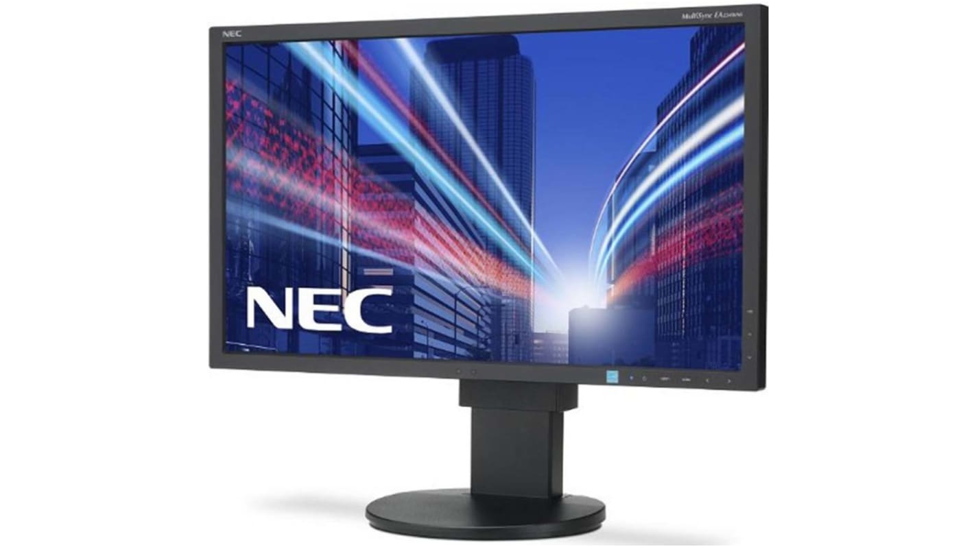 NEC Képernyő LED, Fekete, 23in MultiSync EA234WMi DisplayPort, DVI-D, HDMI, VGA